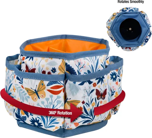 Miniatura 4 de SINGER Organizador giratorio de 360 grados para mesa, encimera, almacenamiento, suministros de costura, suministros de arte con compartimentos