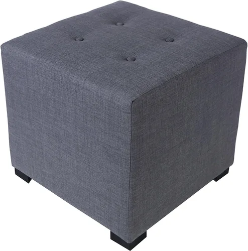 Miniatura 16 de MJL Furniture Designs Merton Collection - Otomana moderna tapizada de tela, con reposapiés de 4 botones, serie Dawson, Brindle