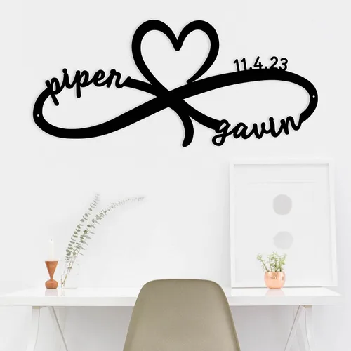 Miniatura 6 de Decoración de amor infinito de metal Letrero de infinito personalizado Regalos para ella Regalo de boda personalizado para pareja Regalo