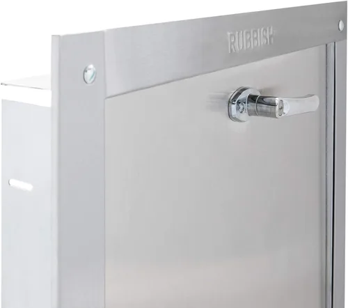 Miniatura 8 de Puerta universal de acero inoxidable compatible con ADA – Bisagra inferior, 21 pulgadas de ancho x 18 pulgadas de alto, cierre automático