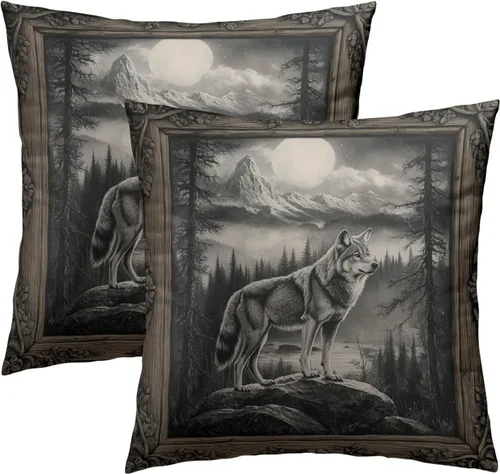Miniatura 11 de Funda de almohada marrón con estampado de leopardo - 2 piezas Funda de almohada de guepardo de 16x16 pulgadas Fundas de almohada de algodón