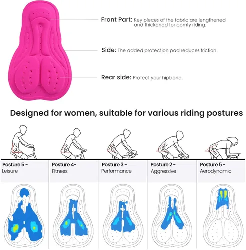 Miniatura 2 de Sportneer Women Padded Bike Shorts - Bicycle Cycling Shorts for Womens Biking 4D Gel Padding for Mountain Bike and Road Bike