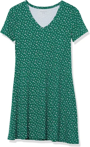 Miniatura 6 de Tienda Essentials Vestido de manga corta regular con cuello en V para mujer