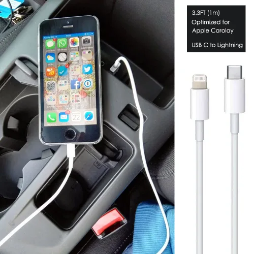Miniatura 3 de Cable de Apple CarPlay para automóvil, cable USB C a Lightning para iPhone 14, 14 Pro Max, 13, Plus, SE 2nd/12/11/Xs/XR, iPad 4/5/6/7/8, Mini