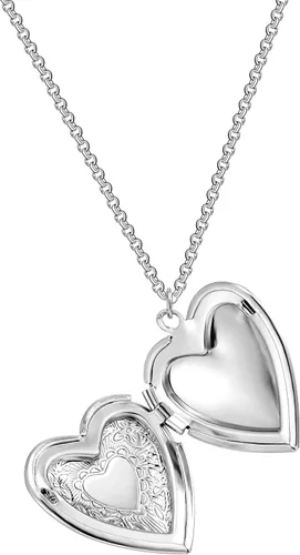 Miniatura 2 de Philip Jones Medallón de corazón chapado en plata, chapado en plata, No es una piedra preciosa