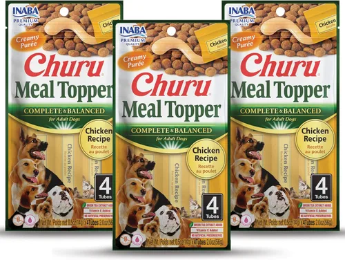 Miniatura 13 de INABA Churu - Decoración de comida para perros, completa y equilibrada, cremosa, para lamer puré para perros, tubo de 0.5 onzas, 20 tubos