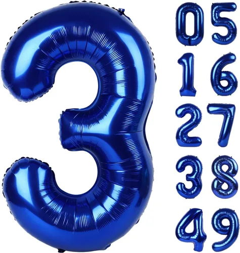 Miniatura 459 de Globo de cumpleaños número 4 dorado de 40 pulgadas, globos gigantes del número cuatro 14 24 34 40 44 2024, globos grandes de lámina de mylar para Oro