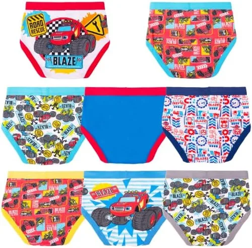 Miniatura 3 de Ropa interior para niños con licencia Mickey Mouse Blaze Cars Paw Patrol Marvel Toy Story paquete de 8 calzoncillos para niños pequeños y grandes