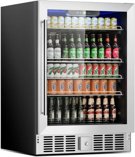 Miniatura 13 de Mini Refrigerador de 24 Latas - Refrigerador de Bebidas de 0.9 Pies Cúbicos con Puerta Reversible para Refrescos, Vino, Cerveza, Control