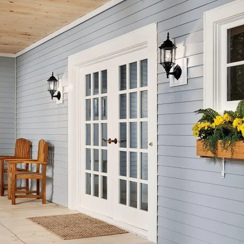 Miniatura 7 de Kichler Chesapeake - Lámpara de pared para exteriores de 17 pulgadas en color blanco, 1 luz exterior para porche, aplique de pared costero