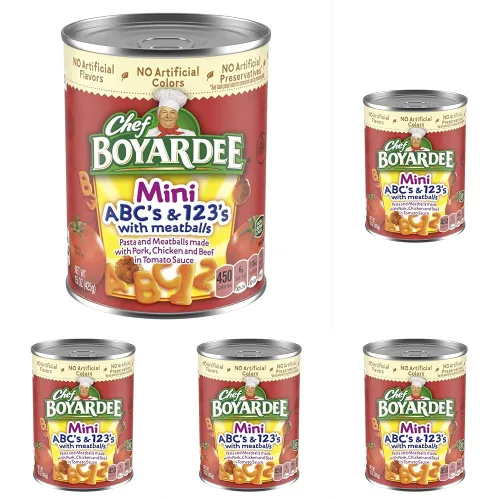 Miniatura 8 de Chef Boyardee Mini ABC y 123 con albóndigas, 15 onzas, paquete de 4