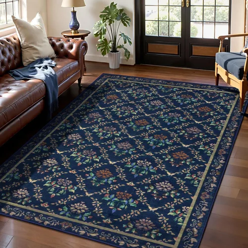 Miniatura 87 de Tangsoo Alfombra lavable para pasillo, antideslizante, 2 x 6 pies, estilo bohemio, floral, vintage, para entrada, suelo suave, para cocina, baño