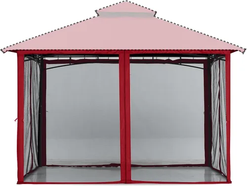 Miniatura 10 de MASTERCANOPY Carpa de patio con mosquitera, paredes de pantalla (10x10, Café)