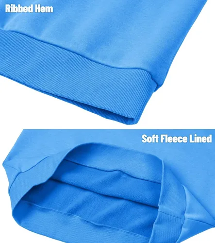 Miniatura 5 de MAGCOMSEN Sudadera de cuello redondo para hombre de manga larga casual cálida de forro polar