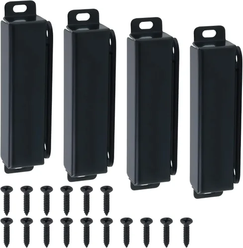 Miniatura 13 de Alise Cat005G-4P - Cerradura magnética para gabinete, cierre de puerta con fuerte magnético para gabinetes, puertas de armario doradas, cerraduras