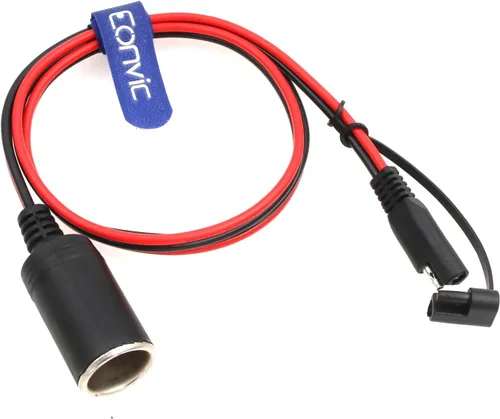 Miniatura 3 de Cable de enchufe SAE a encendedor de cigarrillos 16AWG 12V SAE 2 pines macho con tapa antipolvo, conector de desconexión rápida, cable de carga