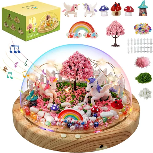 Miniatura 8 de Crea tu propia luz nocturna, kits de bricolaje de dinosaurio para niñas, luces nocturnas mágicas creativas USB Edición de mejora, juguetes