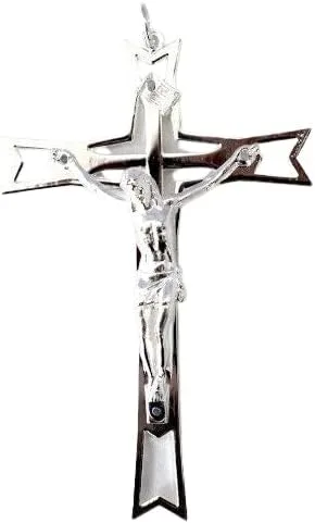 Chapado en plata de Jesús Cruz Religiosa/Colgante Joyería Rosario Hacer Suministros