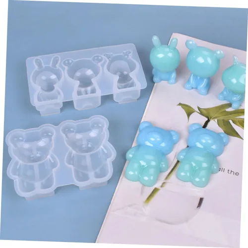 Miniatura 5 de Ciieeo Molde de silicona para muñeca, molde de conejo, molde de pastel de conejo, molde de silicona para resina, moldes de chocolate, moldes