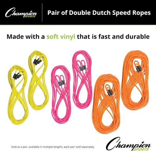 Miniatura 4 de Champion Sports Cuerda de saltar doble holandesa viene en colores surtidos