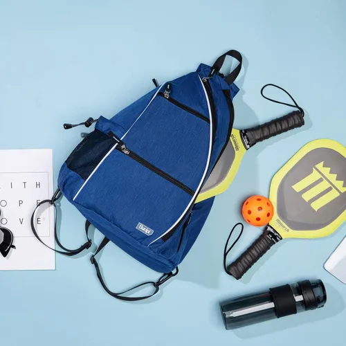 Miniatura 6 de Sucipi Pickleball Bag - Men's & Women's Pickleball Backpack, Adjustable Sling Bag w/Fence Hook/Large Capacity/Safety Pocket Azul