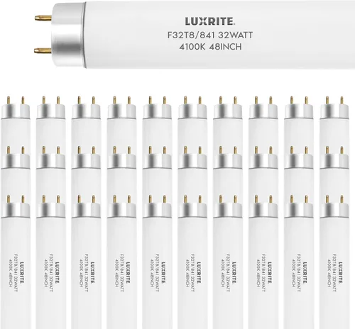 Miniatura 6 de LUXRITE Bombilla fluorescente F32T8/841 T8 (1 pulgada de diámetro), 32 W, 48 pulgadas, blanco frío 4100K, 2800 lúmenes, base de dos pines G13