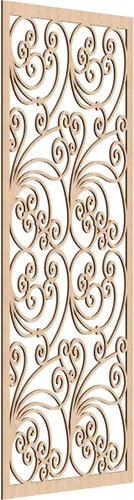 Miniatura 95 de 9 3/8"W x 24 3/8"H x 1/4"T Marilla Decorativos Paneles de Pared de Madera Calado, Abedul