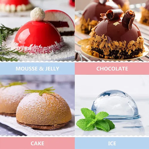 Miniatura 6 de Molde de silicona para bomba de chocolate caliente y bomba de cacao, paquete de 3 moldes para hornear de 6 cavidades para hacer chocolate, cupcake