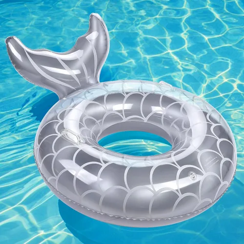 Miniatura 25 de MoKo Anillo de natación inflable, lindo flotador de piscina, decoración de tubo, tubos de natación, piscina al aire libre, playa, flotadores de Azul