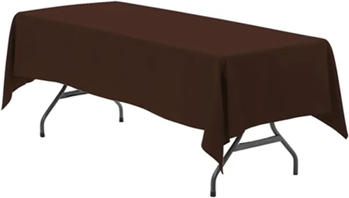 Miniatura 54 de Your Chair Covers - Mantel rectangular de poliéster de 90 x 132 pulgadas, color morado, mantel de boda sin costuras de alta calidad para mesas
