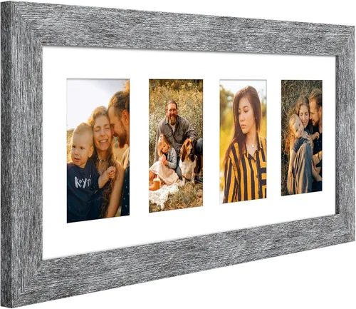 Miniatura 68 de Marcos de Fotos Collage de 13.5X15.5 con 7 Aberturas para Fotos de 4X6, Marco de Fotos Múltiples con Paspartú para Decoración de Pared, Grano