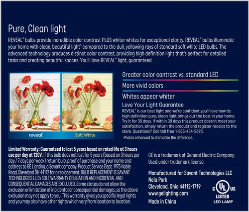 Miniatura 3 de GE Reveal - Paquete de 2 bombillas LED Par20 de 50 W equivalentes a 50 W
