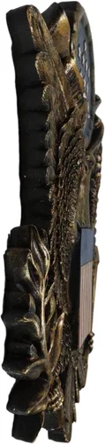 Miniatura 5 de Ebros Gift Emblema patriótico de la Fuerza Aérea de Estados Unidos con 2 viejas banderas estadounidenses fieles y placa decorativa de pared