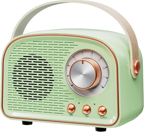 Altavoces Retro Bluetooth, Altavoz Vintage Inalámbrico, Altavoz Bluetooth Portátil Inalámbrico para Exteriores Soporta Emparejamiento