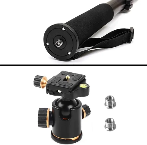 Miniatura 5 de Monopod/Unipod profesional de 72" (cabezal opcional dual) para Sony SAL-1680Z 0.630-3.150 in f/3.5-4.5 Carl Zeiss Vario-Sonnar T DT