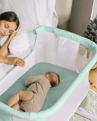 Miniatura 7 de Blissful Diary Sábanas de moisés de muselina para bebés niñas y niños, algodón suave bohemio ajustadas para colchón oval, reloj de arena, Verde