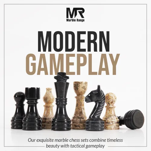 Miniatura 6 de Juego de ajedrez de mármol para adultos de 15 pulgadas, hecho a mano, juego de mesa negro y coral con 32 piezas de ajedrez, 2 reinas adicionales