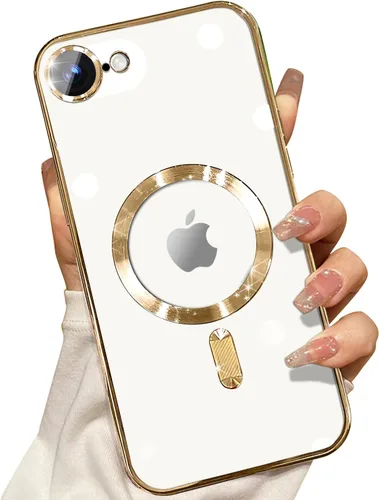 Miniatura 55 de Misscase Funda MagSafe compatible con iPhone 12 Pro Max con protector de lente de cámara, protección completa, funda magnética transparente