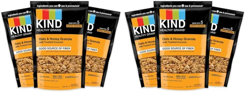 Miniatura 10 de Kind Granos saludables de granola, avena y miel con coco tostado, sin gluten, mezcla de aperitivos saludables, 0.18 onzas de proteína, 11 onzas, 3