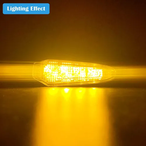 Miniatura 4 de Luz de señal de giro LED E-MARK Vehículo Inspección 2 unids set moto universal alto brillo DC12V