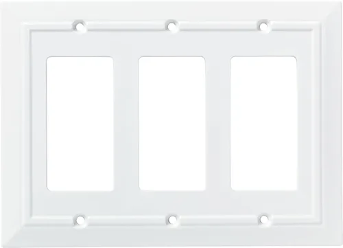 Franklin Brass Classic Architecture W35250-PW-C - Cubierta decorativa para interruptor de luz (1 unidad), color blanco puro, placa de pared para