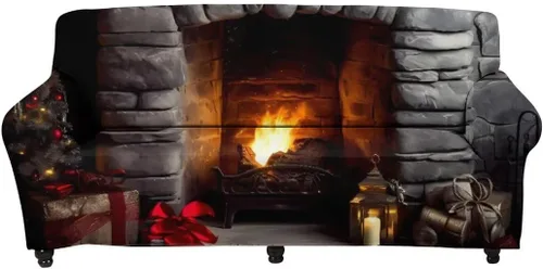 Miniatura 22 de Horeset Snowy Tree - Funda de sofá para 2 cojines, decoración del hogar, funda protectora de muebles para perro, impermeable y lavable Árbol nevado