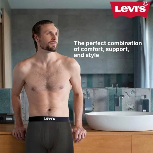 Miniatura 4 de Levi's Ropa interior para hombre, paquete de 7 calzoncillos tipo bóxer para hombre de algodón elástico