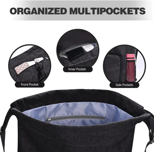 Miniatura 5 de Mochila con cordón con bolsillo para ropa húmeda y compartimento para zapatos, resistente al agua, para deportes, gimnasio, natación, bolsa