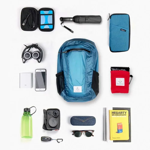 Miniatura 7 de Mochila 4Monster de excursionismo, de día, resistente al agua, ligera, plegable, para viajes, campamento, exteriores A-Naranja