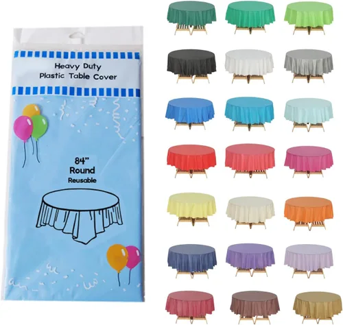 Miniatura 32 de Paquete de 12 manteles de plástico resistentes, reutilizables., Azul Royal Azul real