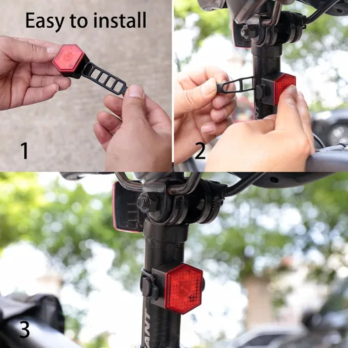 Miniatura 5 de Bike Tail Light Bicycle Rear Light USB-C Rechargeable LED Cycling Safety Flashlight with 4 Light Mode for Road Mountain Night Riding & Adults Men