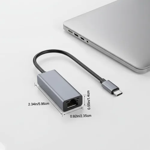 Miniatura 8 de Adaptador USB C a Ethernet, concentrador de red portátil de 1 Gigabit, 10/100/1000 Mbps, adaptador de Internet USB 3.0 a RJ45 compatible con laptop