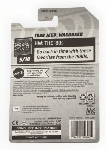 Miniatura 2 de Hot Wheels 1988 Jeep Wagoneer, HW Los 80 5/10