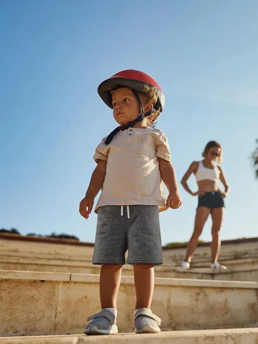 Miniatura 5 de Resinta Paquete de 4 pantalones cortos de punto para bebés y niños pequeños, pantalones cortos deportivos con bolsillo